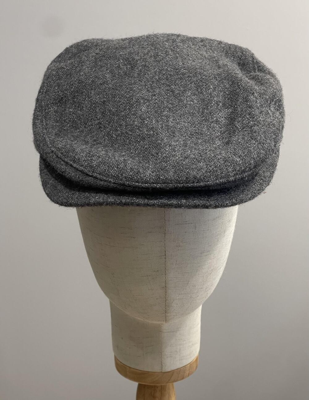 Vintage Dockers Hat Cap Flat Mens M Gray Wool Polyester Felt Lined Casual Winter